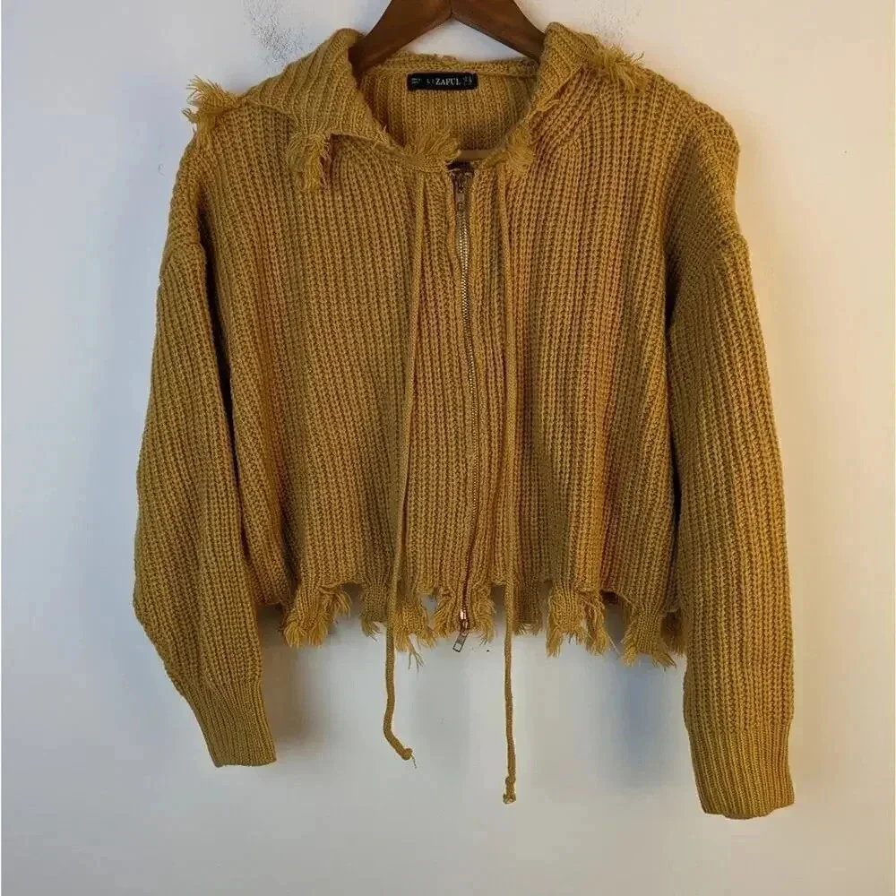 Zaful fringed hooded